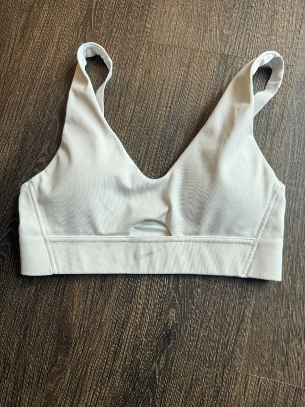 Nike Dri-FIT Indy Plunge Cutout Bra White XS